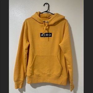 LIKE NEW! Aeropostal yellow hoodie pullover, size small